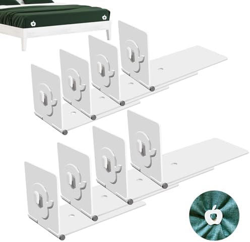 8 Pack ABS Sheet Holders with Lock Strips for Firm Tight Sheets