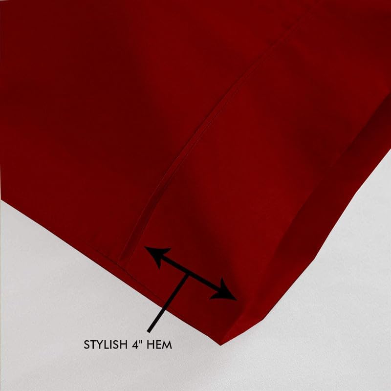 Cottington Lane Murphy Bed Sheets Set 4Pcs Full Size Burgundy