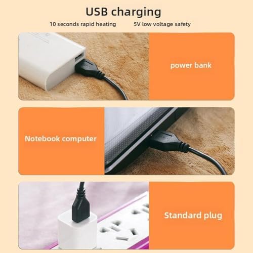 KITPIPI Electric Heated Blanket 31x24 USB Portable Cordless