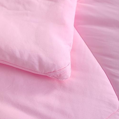 NTBAY Pink Twin Bed in a Bag Comforter Set
