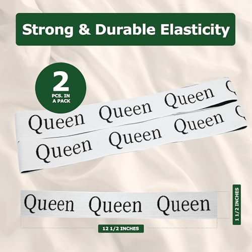 ECOHomes Bed Sheet Organizer with Size Labels 2PC Queen White
