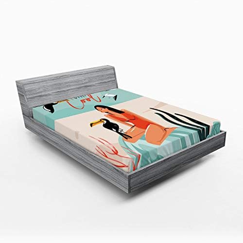 Ambesonne Stay Cool California King Fitted Sheet