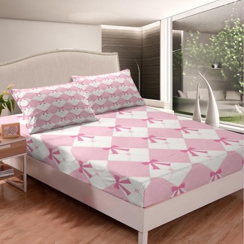 Feelyou Bowknot Girlish Bedding Set for Kids Twin Size
