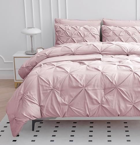 Lane Linen Pink Queen Comforter Set with Sheets and Pillowcases