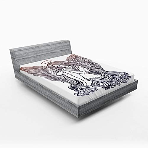 Ambesonne Noel Theme Wings Print California King Sheet
