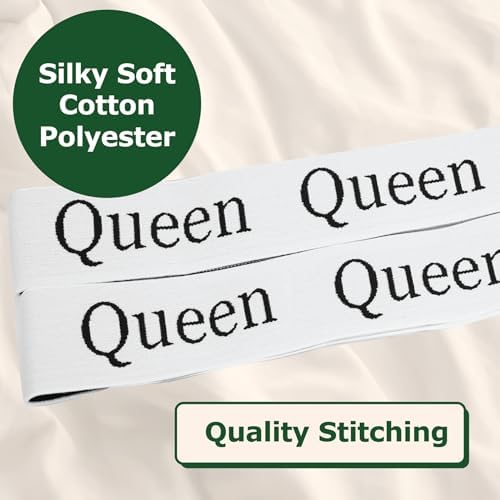 ECOHomes Bed Sheet Organizer with Size Labels 2PC Queen White