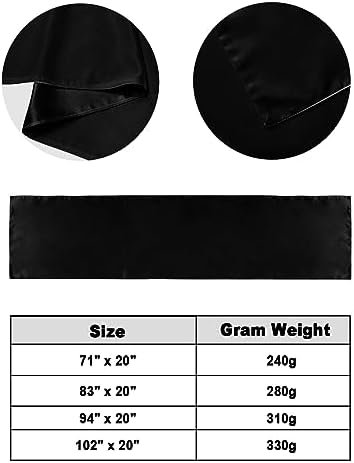 Sabolny Black Bed Runner Scarf King Size