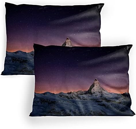 Ambesonne Night Pillow Sham Set of 2 Galactic View 1