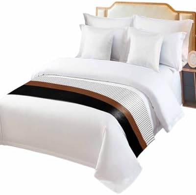 Homechoid Black Brown Bed Runner for Cal King Size Bed