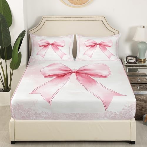 Manfei Bowknot Kids Fitted Sheet Set