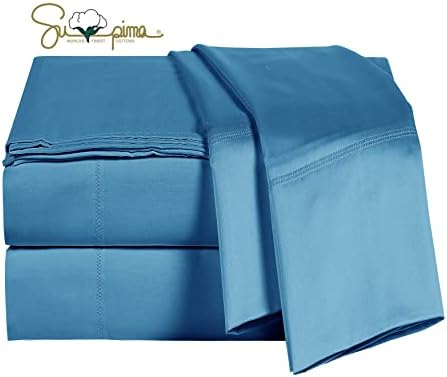 ELINEN 100 Supima Cotton Pillowcases Set of 2 Queen Standard
