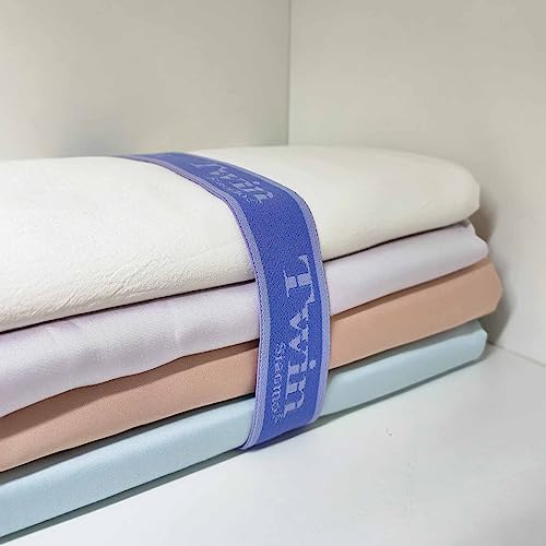 Siaomo Bed Sheet Organizer Bands - 4PCS Blue for Twin