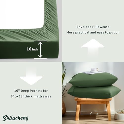 Shilucheng Tencel Sheets 4 Piece Set