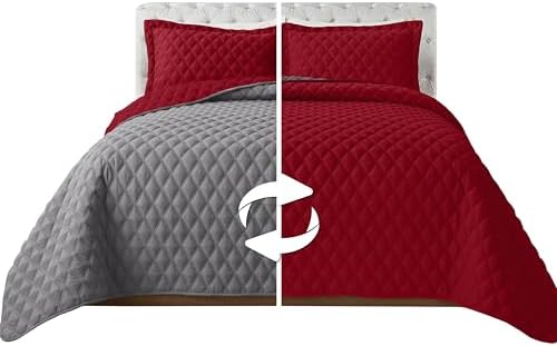 Elegant Comfort 3-Piece Reversible Quilt Set - Twin XL