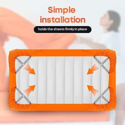 5 Stars United Bed Sheet Straps Set - 4 Pcs Grey
