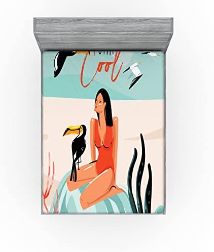 Ambesonne Stay Cool California King Fitted Sheet