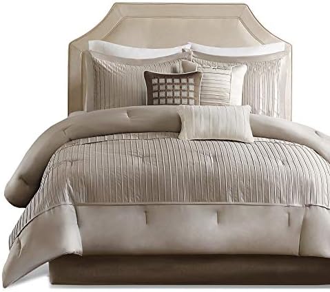 Madison Park Cozy Comforter Set - Taupe King 7 Piece