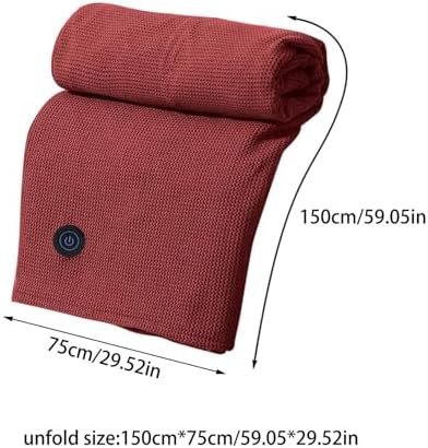 CENGNIAN Heated Shawl Wrap 3 Heat Levels USB Powered Machine Washable
