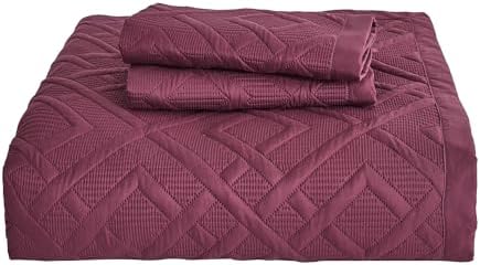 CHIXIN Quilt Queen Size - Geometric Pattern Bedspread Coverlet Set - Modern Style