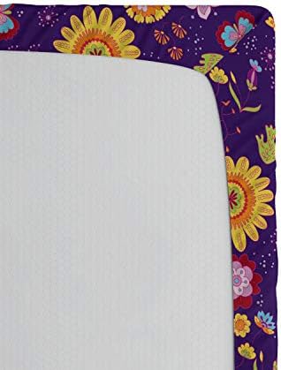 Ambesonne Flower Fitted Sheet Daisy Chamomile Lily Cartoon California King