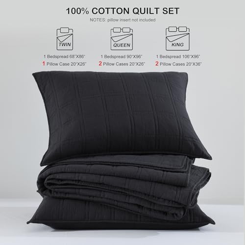 HORIMOTE HOME Cotton Quilt Set Twin Size Geometric Pattern