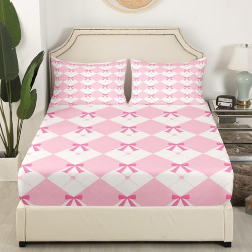 Feelyou Bowknot Girlish Bedding Set for Kids Twin Size