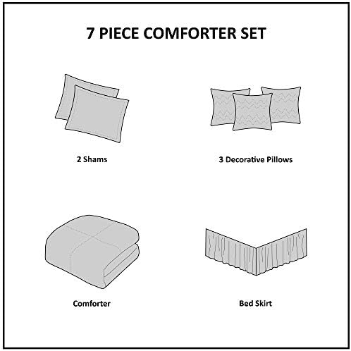 Madison Park Scenic Comforter Set - 7 Piece Olive Green Queen