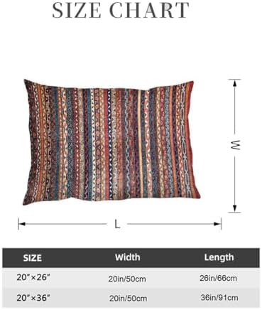 Retro Stripes Pillow Case Soft Breathable Queen Size 20x26 Inches 1
