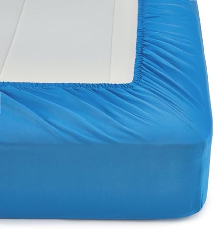 Amazon Basics 7-Piece Microfiber Kids Bed-in-a-Bag Set FullQueen Blue