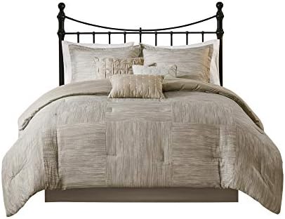 Madison Park Walter Seersucker Comforter Set Queen Size Taupe
