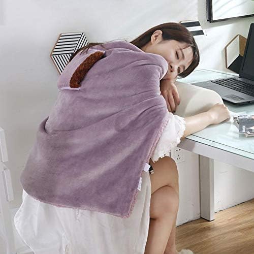 QCUTEP Heated Blanket Throw with Flannel Wool