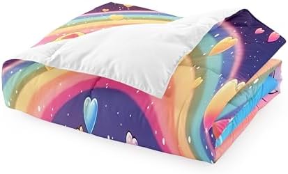Rainbow Cat Comforter Twin Set - 1 Comforter 1 Pillowcase 1