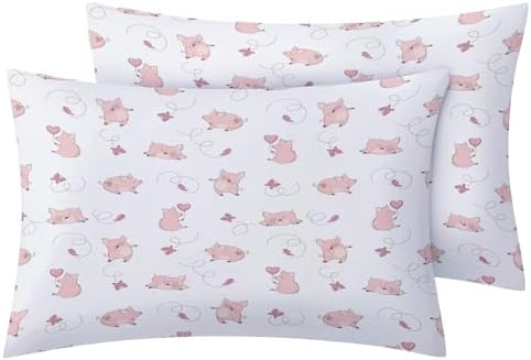 Pig Sheets Twin XL Bed Sheet Set - Kawaii Pig Kids Bedding