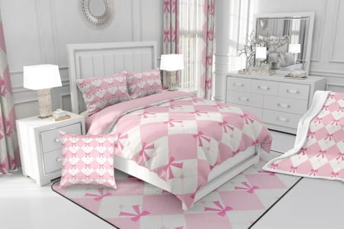 Feelyou Bowknot Girlish Bedding Set for Kids Twin Size
