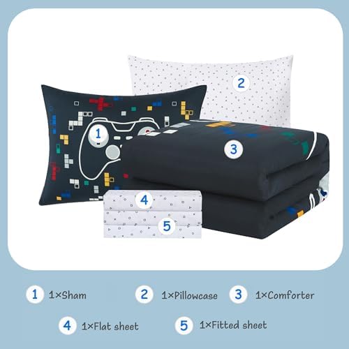 Glow in The Dark Gamer Comforter Set for Kids 1
