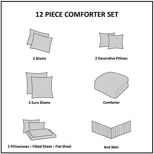 Madison Park Lavine Cozy Bed in a Bag Set King 12 Piece