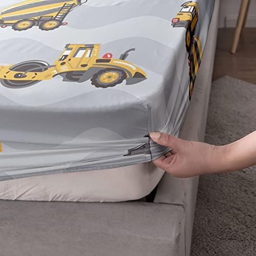 Datura Home Kids Truck Grey Sheet Set 4PCS