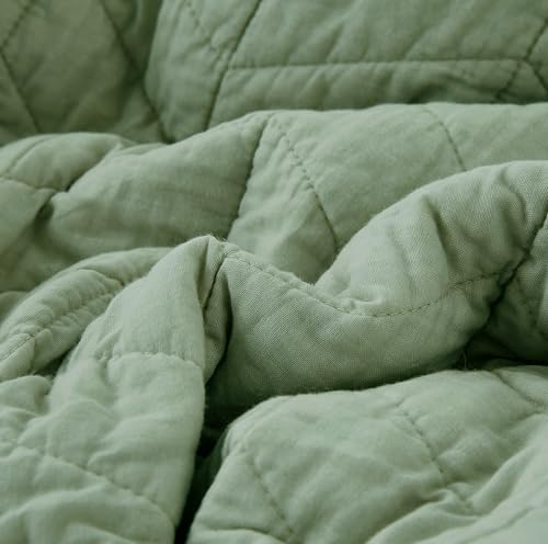 palassio Sage Green Cotton Quilt California Cal King Set