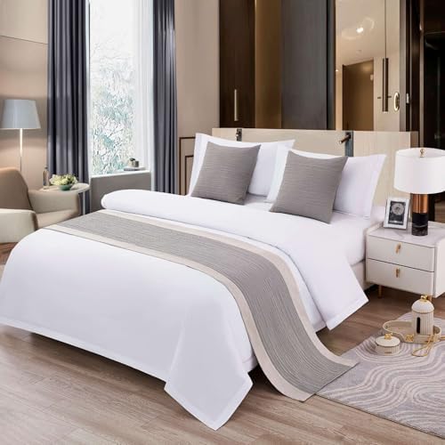 Luxury Cotton Bed Runner with Pillow Cover Protector