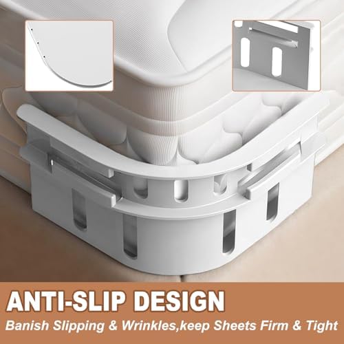Grngven Bed Sheet Holder 4Pack - Secure Fit Durable Elastic Straps