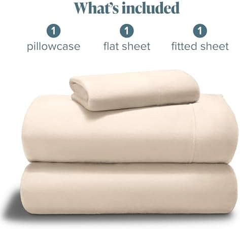 Bare Home Microplush Fleece Sheet Set Twin Sand