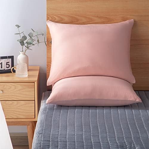 KASENTEX Zipper Cooling Pillowcase Set of 2 - Rose Pink