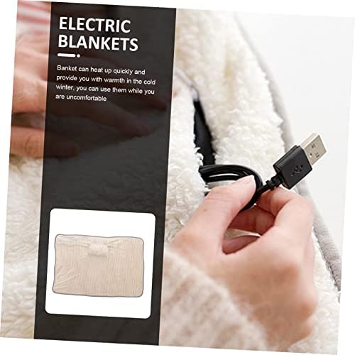 KICHOUSE USB Heated Throw Blanket for Office and Home