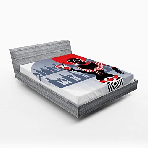 Ambesonne Alcohol Fitted Sheet - Multicolor California King