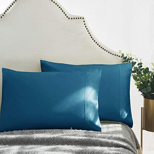 ELINEN 100 Supima Cotton Pillowcases Set of 2 Queen Standard