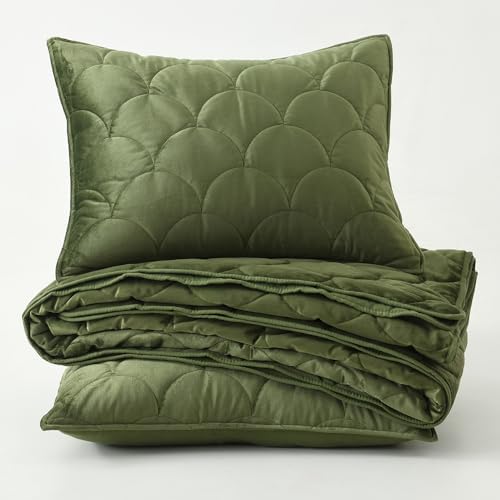 HORIMOTE HOME Velvet Quilt Set Queen Size