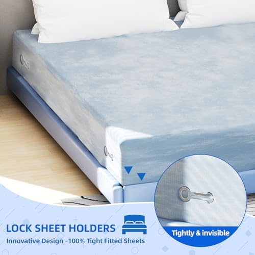 Bed Sheet Holder with Clip Universal Fit 4-Pack White