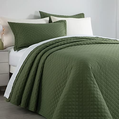 HOMBYS 3 Piece King Quilt Set Bedspread
