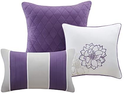 Madison Park Lola 100 Cotton Quilt Set - Purple 6 Piece