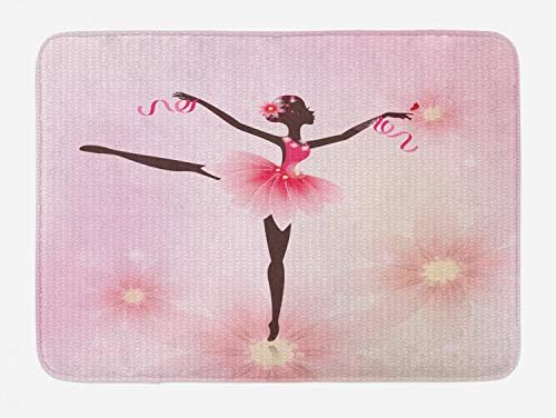 Ambesonne Girls Bath Mat with Tutu Design
